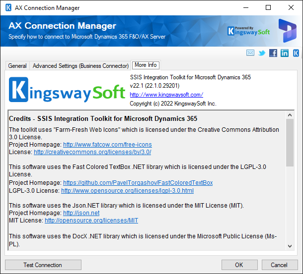 AX Connection Manager - More Info